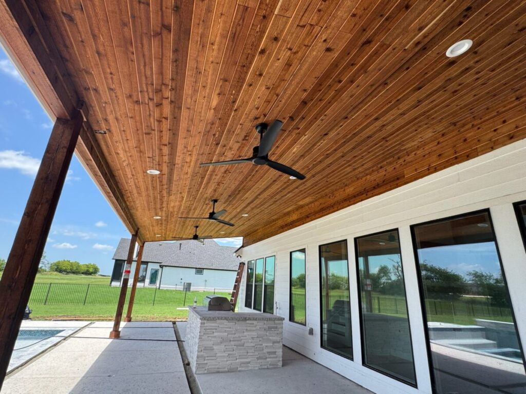 S&S Outdoor Living - patio cover with electrical